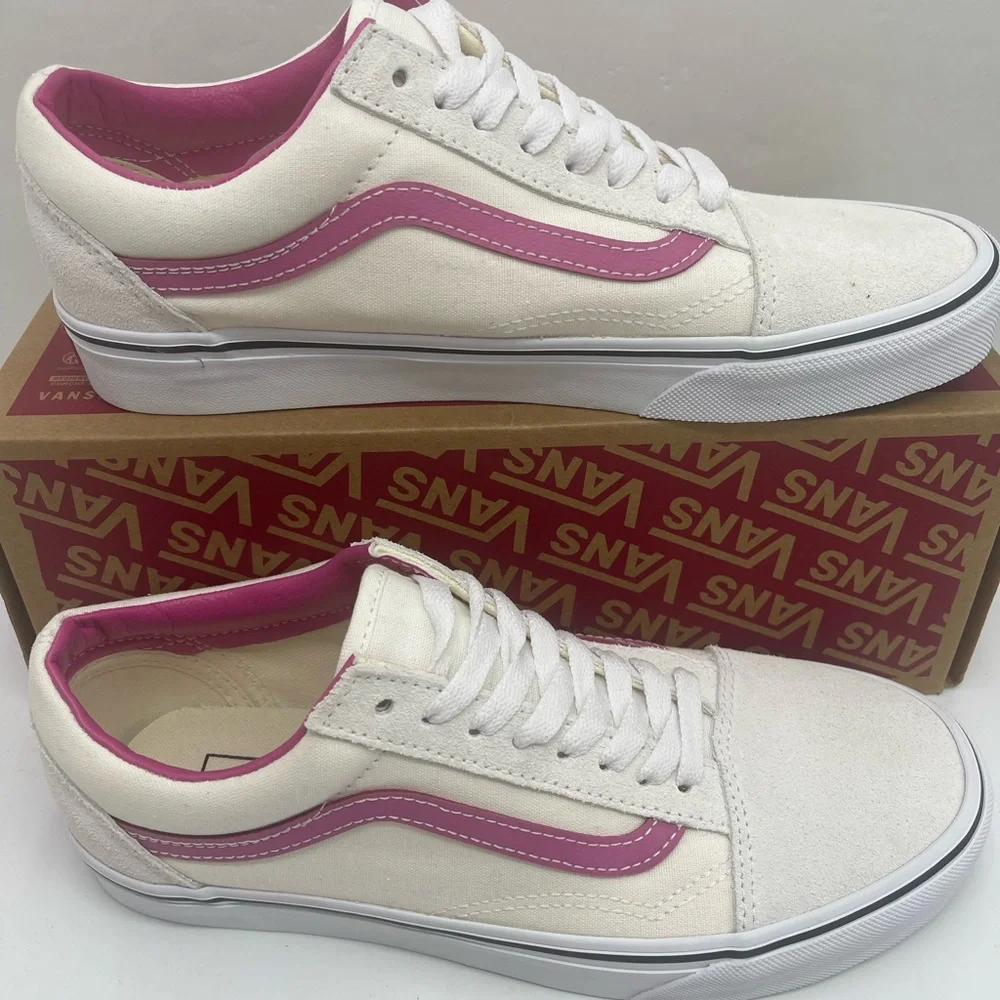 Vans WMNS Old Skool
Pop Raspberry Rose Sneakers 
VN000CR5YLZ
 Cream Pink Low-Top - Picture 4 of 16